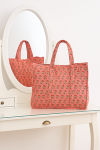 Boho matelassé femmes sacs fourre-tout pour femmes personnalisé Vintage imprimé motif Durable lavable léger toile sac élégant hiver - Product Image 3