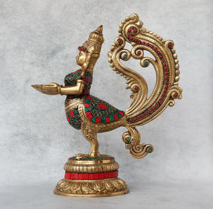 Estatuilla de latón tradicional para decoración cultural y espiritual Estatuilla de latón exquisita para exhibición elegante - Product Image 2