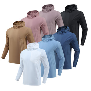 Chaqueta cortavientos con capucha y cuello levantado para hombre, ropa deportiva informal, de secado rápido, para exteriores, senderismo, trotar, abrigos finos impermeables - Product Image 6