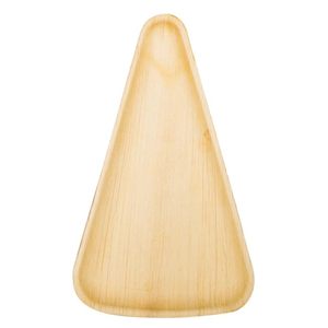Platos Desechables Sostenibles de Hoja de Palma con Diseño Triangular para Eventos Especiales, Platos de 10 Pulgadas para Aperitivos y Eventos de Comida Rápida - Product Image 1
