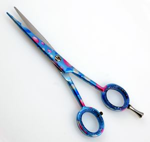 Tijeras de Peluquería Profesionales KOUNAIN, Acero Inoxidable 4Cr13, Diseño Azul, Recubrimiento de Color, para Cortar el Cabello, No Plegables, para Diestros - Product Image 2