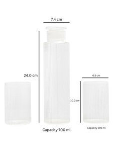 Vente à l'exportation, ensemble de bouteilles décoratives en verre pour les mariages et les fêtes, service, décoration de table moderne, d'Inde - Product Image 5