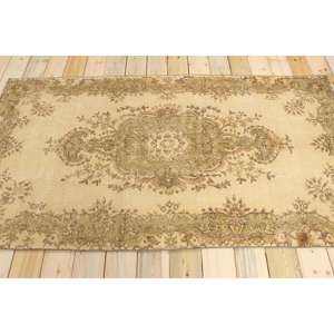 Tapis turc 3,8x7,2 pieds, tapis en laine vintage à motifs floraux marron - Product Image 2