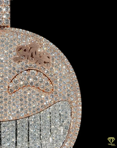 Pendentif vintage original Shield VVS Lab Grown en argent 925 personnalisé avec placage rhodium Bijoux Hip Hop - Product Image 4