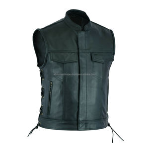 2021 nouveau chaud hommes mince en cuir gilet veste haute qualité tissu décontracté motard Hip Hop Style avec Logo personnalisé col montant hiver - Product Image 6