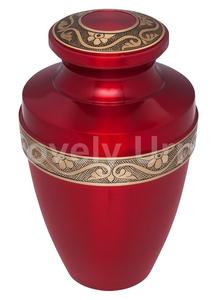 โกศใส่ศพสำหรับผู้ใหญ่ทำจากทองเหลืองสีแดงมันวาวสำหรับขี้เถ้าของมนุษย์ - Product Image 2