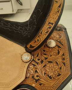 Nuevo diseño, sillín de caballo occidental, juego de tachuelas de cuero de placer Ecuestre para carreras de barriles, directo desde la India para montar a caballo - Product Image 5