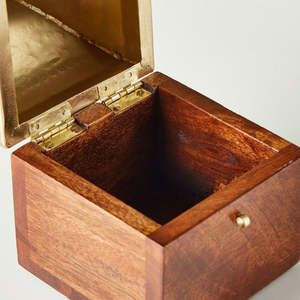 <b>Small</b> White & Blue Wooden Decorative Box Hot Selling <b>Gifts</b> & Crafts Wooden Boxes Wall Signs Made In India - Product Image 4