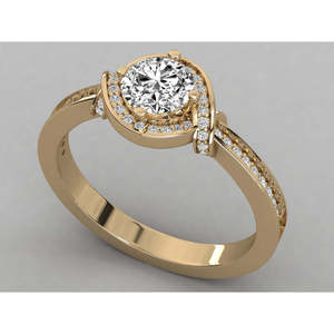 Bague solitaire en or 14 carats pour femmes, bijoux élégants et luxueux - Product Image 6