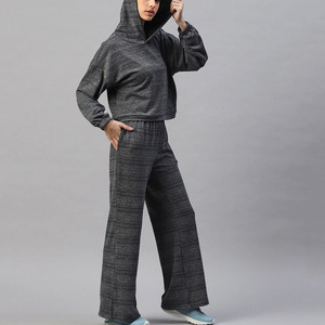 Fashion Casual Women Crop Hoodies Baggy <b>Pant</b> Two Piece Suits Set Comfortable <b>Ladies</b> Tracksuits Women set's - Product Image 3