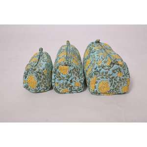 Sac de maquillage imprimé tendance en coton durable, portable, grande capacité, voyage indien, pour étui à cosmétiques à fermeture éclair - Product Image 2