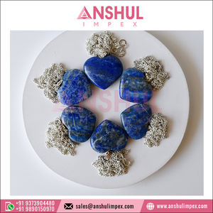 จี้รูปหัวใจ Lapis Lazuli เครื่องประดับแฟชั่นหรูหราดีไซน์ไม่ซ้ำใครพร้อมโซ่จากอินเดีย - Product Image 4