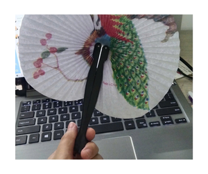 พัดไม้ไผ่ทำมือพับได้พัดลมงานฝีมือสำหรับตกแต่งจากโรงงานเวียดนามขายส่ง - Product Image 3