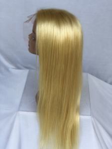 Exportation de qualité supérieure vendeur en gros indien temple indien vierge 26 ''blonde droite 13x4 Hd perruque frontale en dentelle avec 180% de densité - Product Image 3