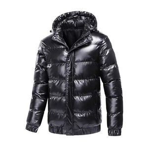 Chaquetas de Plumón con Capucha para Hombre, Estilo Burbuja Brillante, Nueva Moda, Chaquetas de Burbuja con Logotipo Personalizado a Precio de Mayoreo - Product Image 5