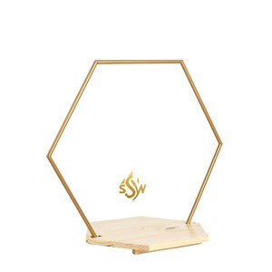 Support pour arc de mariage Design moderne et élégant en forme d'hexagone Anniversaire et anniversaire Dîner romantique Décoration florale Fournitures de support - Product Image 3