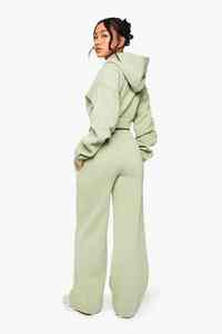 Pantalon large d'hiver pour femmes en polyester/coton, dentelle respirante, impression de logo personnalisée, pantalon de survêtement uni, vêtements décontractés, OEM - Product Image 2