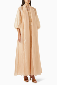 <strong>2026</strong> Elegant Vintage Eid Dress Solid Organza Dubai Kaftan for Jilbab Open Abaya Kaftan for Muslims for Daily Wear in <strong>Turkey</strong> - Product Image 2