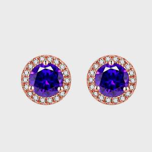 <b>Amethyst</b> Gemstone <b>Stud</b> <b>Earrings</b> Jewelry for Women Silver Boho Style Jewelry 925 Sterling Silver Trending Handmade <b>Earrings</b> - Product Image 1