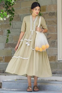 Robe indienne en coton imprimé floral avec bloc à la main, cadeau de mariage d'été décontracté naturel doux et écologique - Product Image 3