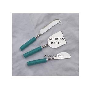 Ensemble de fromage 3 pièces de style tendance avec poignée en résine personnalisée meilleur vendeur couverts en acier inoxydable vaisselle fourchette à beurre - Product Image 3