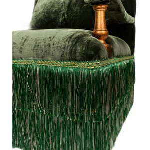 Sillón HEC 100% Hecho a Mano con Flecos para Sala de Estar, Sillón Lounge de Mediados de Siglo con Flecos, Sillón <span class=keywords><strong>Bobby</strong></span> de Terciopelo de Alta Gama en Colores Variados para el Hogar - Product Image 4