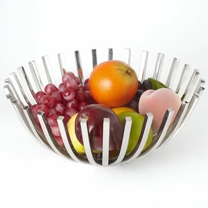 Frutero decorativo de Metal plateado moderno, centro de mesa, Escultura Moderna, arte, decoración del hogar, acento - Product Image 2