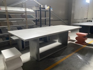 Prix de gros usine vente directe meubles de jardin de table à manger en béton moderne en béton de l'usine vietnamienne - Product Image 4