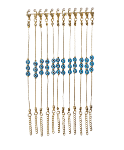 Bracelet en acier inoxydable plaqué pierres de zircon et perles d'imitation DAFNI BIG PAZAR - Cadeau tendance - Product Image 1