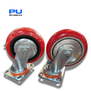 New Heavy Duty 6/8 Inch Polyurethane Caster Wheel Iron Core Ball Bearing Steel Rim Lightweight 1kg for Restaurant Use 1 Year - Product Image 2