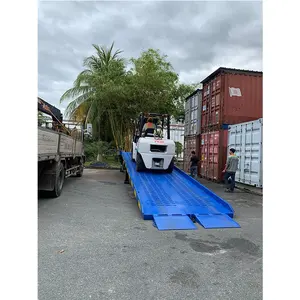 Best Safe Solution With 10T-S forklift ramp mobile loading ramp convenient combined with container floor Vietnam 1 year warranty