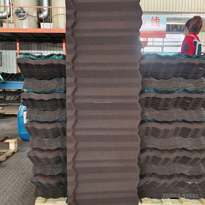 Tuiles de <span class=keywords><strong>toiture</strong></span> à bords biseautés certifiées CE, tôles de <span class=keywords><strong>toiture</strong></span> en métal revêtues de pierre classiques, bardeaux en acier <span class=keywords><strong>zinc</strong></span>-aluminium pour maison européenne - Product Image 5