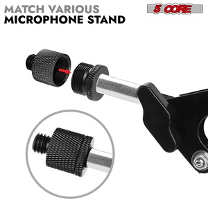 Adaptateur de support de micro 5-en-1, 12 pièces, connecteur de conversion de filetage 5/8 femelle vers 3/8 mâle - Product Image 2