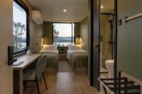 Cabine Apple de 20 et 40 pieds, Lodge de vignoble avec intérieur personnalisé, Pod préfabriqué pour le tourisme oenologique et les séjours d'hôtes de caractère
