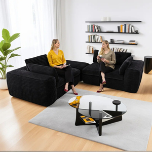 YS8069 Juego de sofá mullido de terciopelo cómodo comprimido al vacío Muebles Sala de estar Sofá modular Sofá seccional moderno en forma de L - Product Image 5