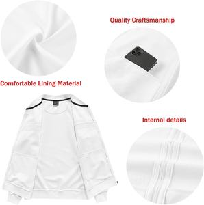 Nouvelle conception de survêtements d'hiver pour hommes, ensembles à capuche, fermeture éclair intégrale, manches longues, respirant, séchage rapide, léger, tenues en 2 pièces - Product Image 3