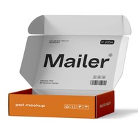 Petites boîtes postales personnalisées d'emballage en carton ondulé noir à impression personnalisée