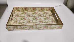 ชุดถาดไม้อาร์ตเดคโคหรูหราหรูหราถาดลายเคลือบเงาสำหรับเสิร์ฟชางานจัดเลี้ยงตกแต่งบ้านโดยใช้ต้นไม้ - Product Image 5