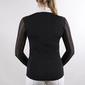 Nouveau design, vêtements de sport pour femmes, chemises d'équitation en plein air, vente en gros de chemises de concours à manches courtes avec logo personnalisé - Product Image 6