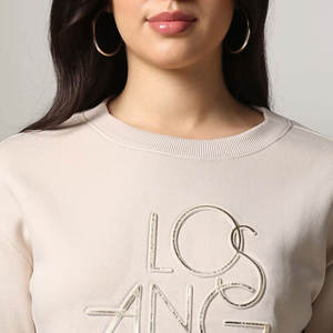 เสื้อสเวตเตอร์คอกลมลำลองพร้อมผ้าระบายอากาศ, เสื้อสเวตเชิ้ตลำลองน้ำหนักเบาสวมใส่ได้ทุกวัน - Product Image 4