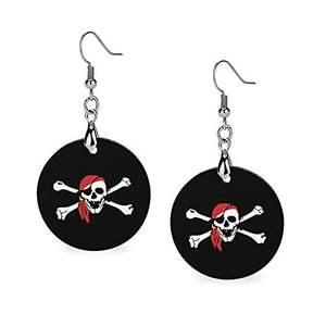 Conjunto de pendientes con diseño impreso de madera redonda para hombre, set de pendientes hechos a la moda para fiesta, soporte para todas las estaciones, venta al por mayor - Product Image 4