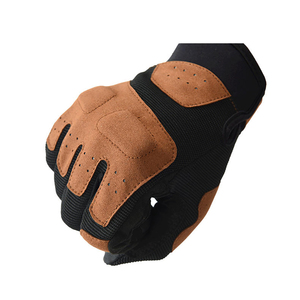Gants de moto à doigts entiers en cuir et spandex respirants antidérapants pour le sport - Product Image 5