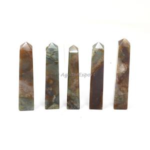 Torre de cristal de alta calidad, torre de jaspe elegante, cristal de alta calidad, reiki, piedra preciosa curativa, punto, torre de Obelisco, venta al por mayor - Product Image 1