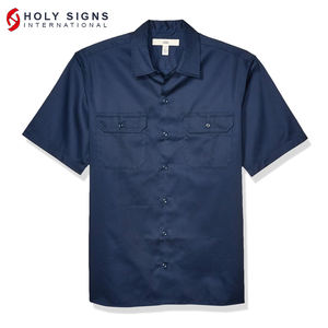 เสื้อเชิ้ตทำงานผู้ชายแบบสั่งทำขายส่ง น้ำหนักเบา ระบายอากาศได้ดี ผ้าไนลอน กันลม แห้งเร็ว แขนสั้น มีกระเป๋าหน้า ทรงหลวม มาตรฐาน CE - Product Image 2