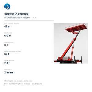 Plateforme de plafond suspendu pour grande enceinte de 48 mètres de portée, avec pont roulant hydraulique de 6x9 mètres pour usine industrielle - Product Image 6