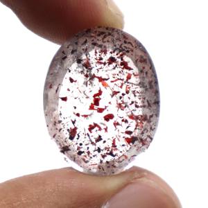 พลอยอเมทิสต์รูไทล์ธรรมชาติทรงรีขนาด 22x17 มม. น้ำหนัก 22 กะรัต สำหรับทำเครื่องประดับ - Product Image 4