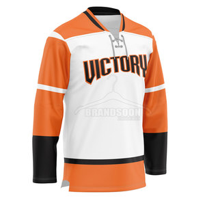 เสื้อฮอกกี้น้ำแข็งผู้ชายแบบพิมพ์ลายตามสั่ง คุณภาพสูง สีสันตามสั่ง ผ้าแห้งเร็ว ผสมสแปนเด็กซ์/คอตตอน ชุดกีฬา - Product Image 5