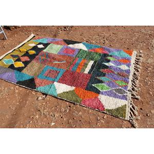 Alfombra de lana colorida abstracta bereber - Product Image 3