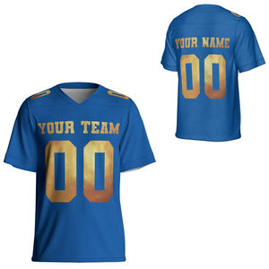 Jersey de Fútbol Americano Corto con Estampado Elegante, Personalizable (OEM), Tallas Grandes, Transpirable, de Verano, Alta Calidad, 100% Poliéster - Product Image 6