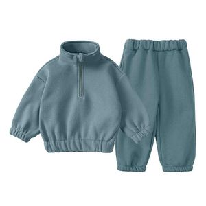 Chándal liso informal para niños, logotipo personalizado, sudaderas con capucha para niños y conjunto de pantalones de chándal, ropa para niños - Product Image 3